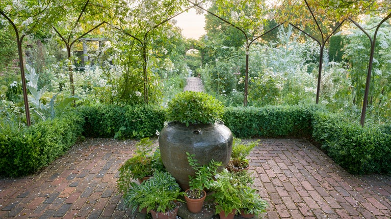 This jar in the White Garden at Sissinghurst benefitted from funds from local Supporter Groups in 2022